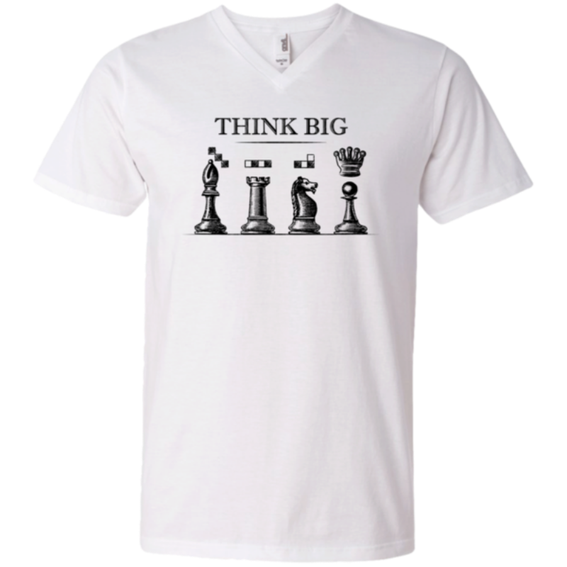 Chess V-neck T-shirt Think big 